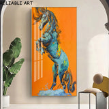 Colorful Prancing Horse Canvas