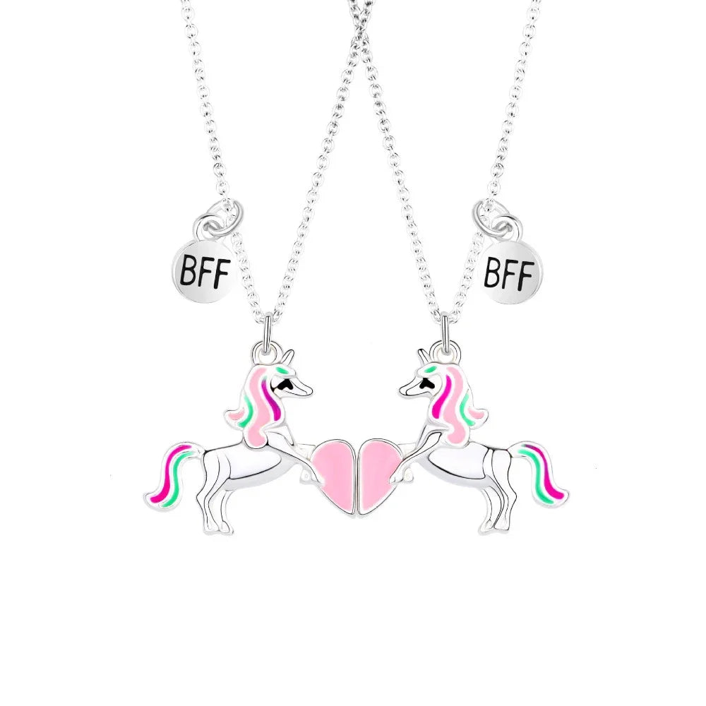 2 Collane Amicizia Con Pendente A Cuore - Set Per Migliori Amiche - Regalo Di Compleanno Per Amiche Del Cuore