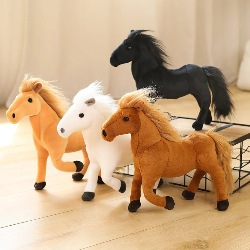 Giocattolo di peluche per cavallo, realistico, in piedi, cavallo realistico, animale, giocattolo per bambini, donne, idea regalo, altezza: 40 cm Giocattolo di peluche per cavallo, realistico, in piedi, cavallo realistico, animale, giocattolo per bambini, donne, idea regalo, altezza: 40 cm