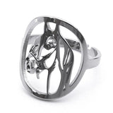 Bague Argent Motif Cheval