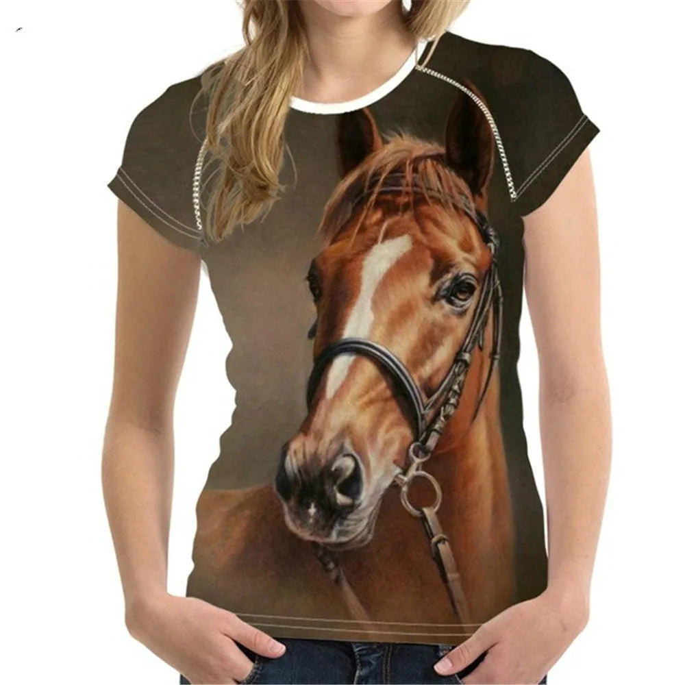 Tee Shirt Fille Cheval Univers Cheval