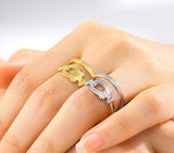 Bague Argent Fer à Cheval Or