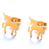 Boucle d'Oreille Or Licorne