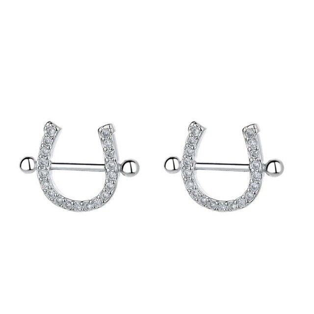Boucles D'oreilles Fer à Cheval Porte-bonheur - Fixation Dorée, Sans Nickel - Neuf Avec étiquettes