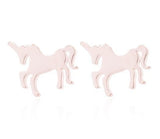 Boucles d'Oreilles Licorne Or Rose