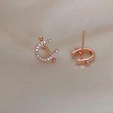 Boucle d'Oreille Fer a Cheval Rose