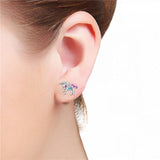 Boucles Oreille Licorne Argent Femme
