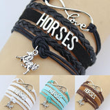 Bracelets Crin de Cheval Cuir