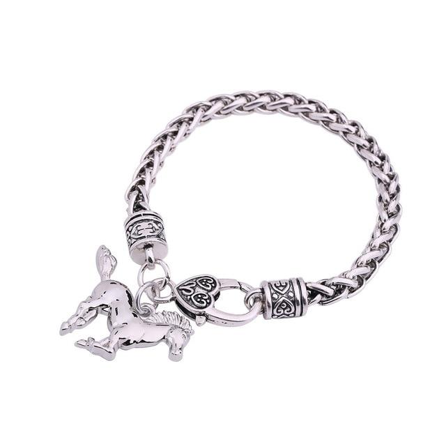 Bracciale Con Ciondolo Cavallo In Pietra Naturale Rosa - Gioiello Portafortuna Con Nodo Scorrevole Per Amanti Dei Cavalli - Regalo Per Ragazze, Figlie E Nipoti