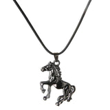 Collier Cheval Noir Cuir
