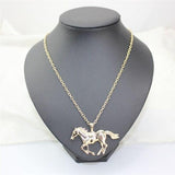 Pendentif Cheval Or Blanc