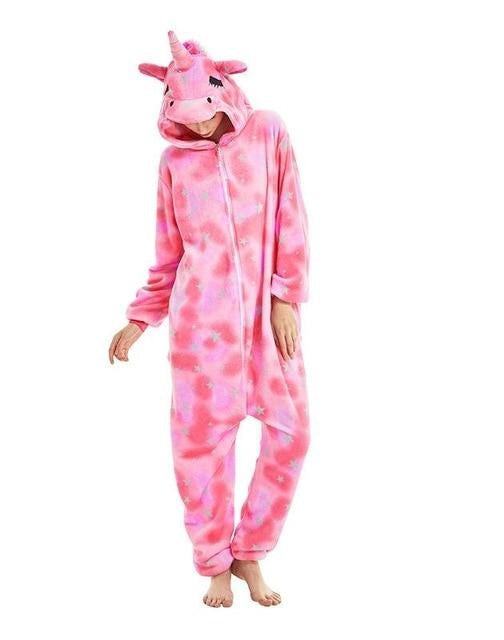 Onesie Pyjama One Piece Licorne Women's Unicorn Pajamas Pink