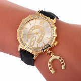Montre Fer à Cheval Noire
