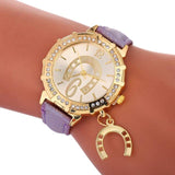 Montre Fer à Cheval Mauve
