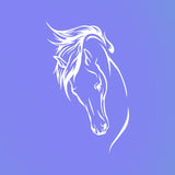 Sticker Mural Cheval Tête de Cheval Coloré