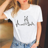 T-shirt Fille avec Cheval