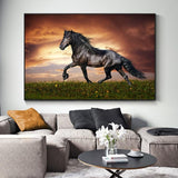 Toile Cheval Frison Déco