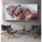 Toile Cheval Multicouleur Déco