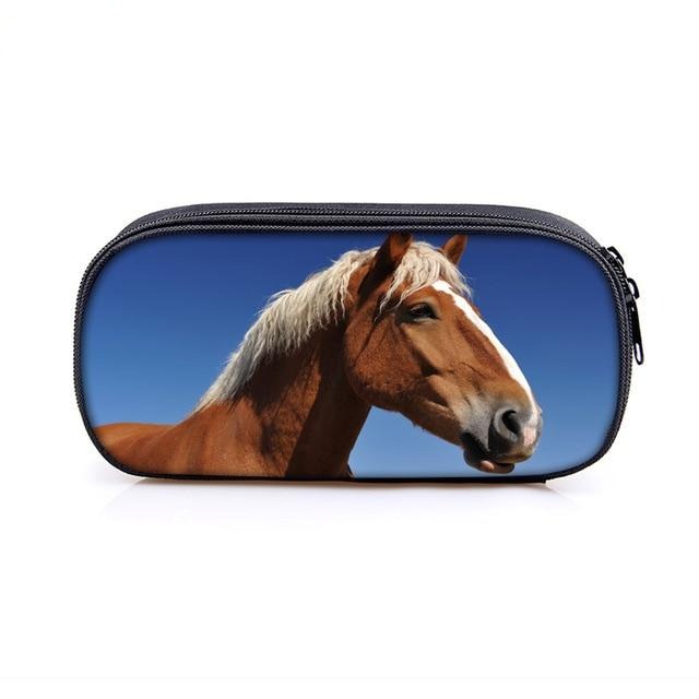 Mnsruu Astuccio Personalizzato Con Cavallo Con Fiori Astuccio A 3 Mnsruu Astuccio Personalizzato Con Cavallo Con Fiori Astuccio A 3
