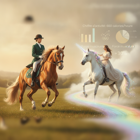 Est ce que l'équitation est un sport - illustration cheval et cavalier