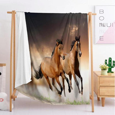 Horse Plaid Blankets
