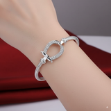 Bracelet Cheval Fer à Cheval (Argent)
