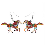 Boucles d'Oreilles Cheval Couleurs au Galop