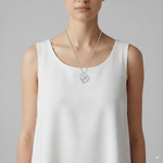 Collier Cheval Chevaux Enlacés (Argent)