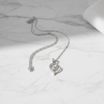 Collier Cheval Chevaux Enlacés (Argent)
