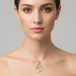 Collier Cheval Tête de Cheval Cercle (Argent)