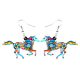 Boucles d'Oreilles Cheval Couleurs au Galop