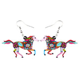 Boucles d'Oreilles Cheval Couleurs au Galop