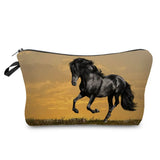 Bolsa de maquillaje de caballo "Acuarela Azul"
