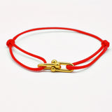 Bracelet Bambou Fer à Cheval Tressé Ajustable