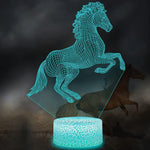 Lampe Cheval Élégant Rose