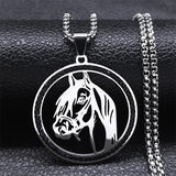 New Horses Head Pendant Necklace