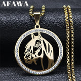 New Horses Head Pendant Necklace