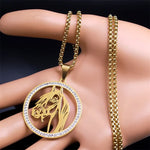 New Horses Head Pendant Necklace