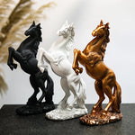 STATUETTE CHEVAL CABRÉ DORÉ LUXE