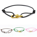 Bracelet Bambou Fer à Cheval Tressé Ajustable