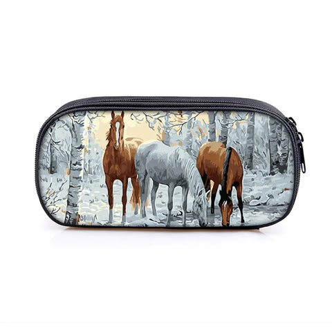 TROUSSE CHEVAUX EN FORÊT NEIGÉE