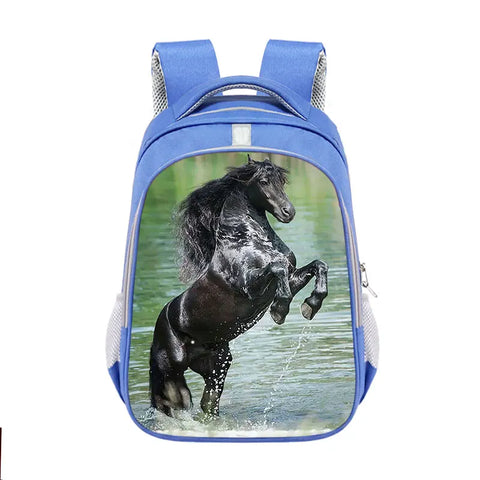 SAC À DOS CHEVAL NOIR MAJESTUEUX
