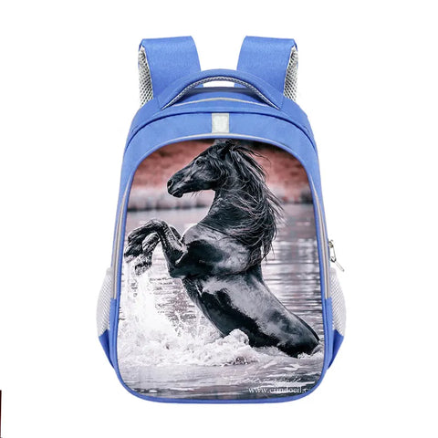 SAC À DOS CHEVAL NOIR DANS L’EAU