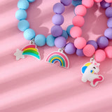 Set Bracelets Licorne "Étoile et Nuage Pastel"