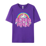 T-Shirt Licorne Alpha Décontracté