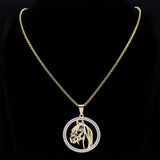 New Horses Head Pendant Necklace