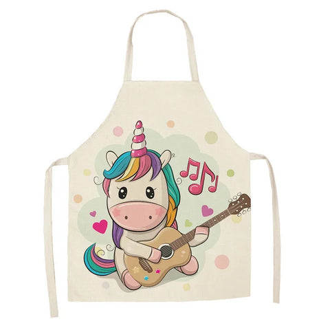 Tablier de Cuisine Licorne Jouant de la Guitare