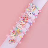Set Bracelets Licorne "8 Perles Arc-en-Ciel"