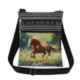 Borsa a tracolla con cavallo "Galoppo Indaco"