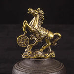 STATUETTE CHEVAL PORTE-BONHEUR EN LAITON